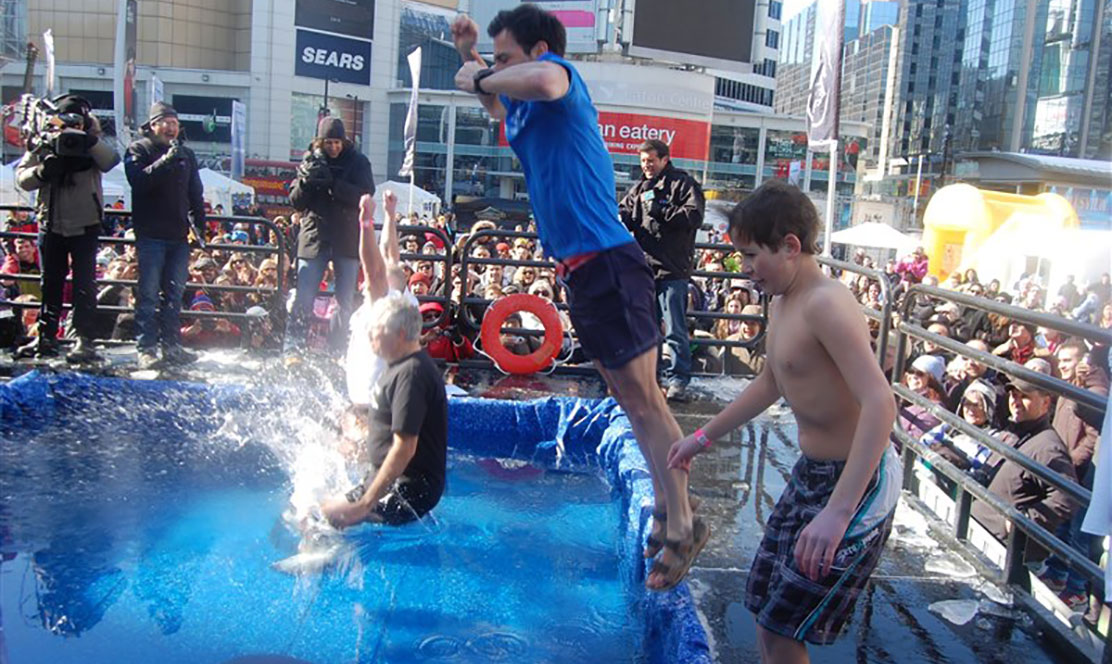 SickKids kid Tobin jumps in icy water to raise funds for SickKids